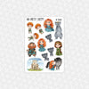 Be Brave Printable Planner Stickers PNG Digital Download Weekly Vertical Kit