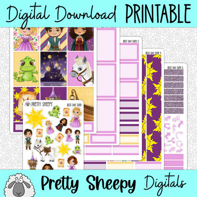 Best Day Ever Printable Planner Stickers PNG Digital Download Weekly Vertical Kit