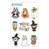 Blue Halloween Planner Stickers Collection
