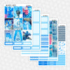 Blue Kingdom Printable Planner Stickers PNG Digital Download Weekly Vertical Kit