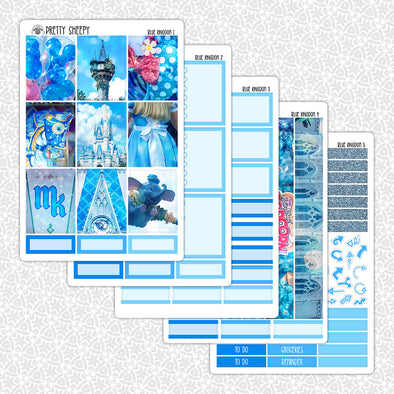 Blue Kingdom Planner Stickers Collection