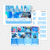 Blue Kingdom Printable Planner Stickers PNG Digital Download Monthly Kit