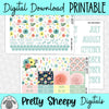 Boho Garden Printable Planner Stickers PNG Digital Download Monthly Kit