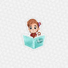 Bookworm Abu Easy Peel Premium Vinyl Die Cut Sticker