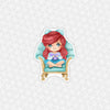 Bookworm Ariel Easy Peel Premium Vinyl Die Cut Sticker