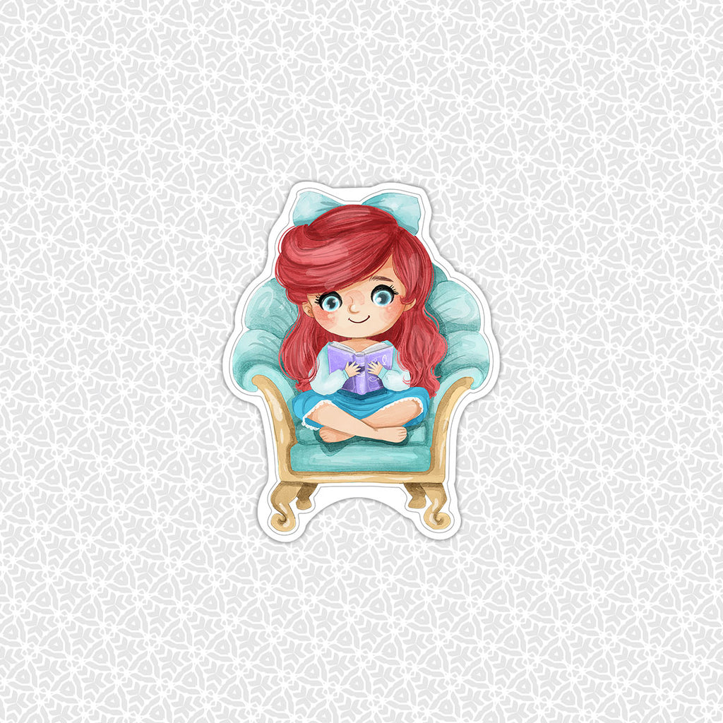 Bookworm Ariel Easy Peel Premium Vinyl Die Cut Sticker – Pretty Sheepy