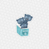 Bookworm Bears Easy Peel Premium Vinyl Die Cut Sticker