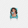 Bookworm Moana Easy Peel Premium Vinyl Die Cut Sticker