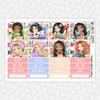 Bookworm Princesses Monthly Kit for EC Planner | Monthly Planner Stickers