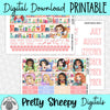 Bookworm Printable Princesses Planner Stickers PNG Digital Download Monthly Kit