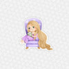 Bookworm Rapunzel Easy Peel Premium Vinyl Die Cut Sticker