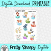 Bookworm Sidekicks Printable Stickers PNG Digital Download