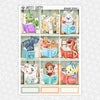 Bookworm Sidekicks Printable Planner Stickers PNG Digital Download Weekly Vertical Kit