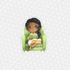 Bookworm Tiana Easy Peel Premium Vinyl Die Cut Sticker