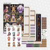 Bookworm Villains Printable Planner Stickers PNG Digital Download Weekly Vertical Kit