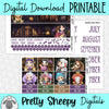 Bookworm Villains Printable Planner Stickers PNG Digital Download Monthly Kit