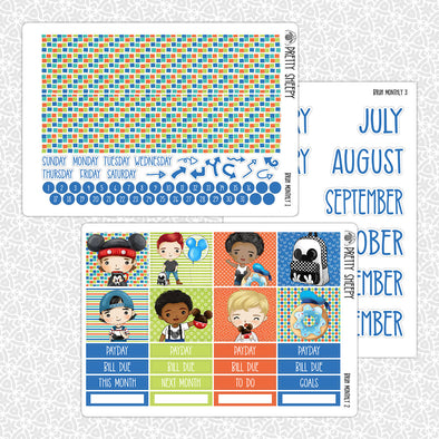 Bruh Monthly Kit for EC Planner | Monthly Planner Stickers