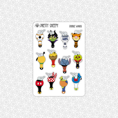 Character Park Bubble Wands Stickers