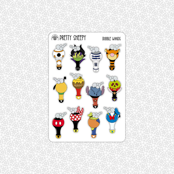 Character Park Bubble Wands Stickers