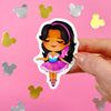 Ballerina Esmerelda Easy Peel Premium Vinyl Die Cut Sticker