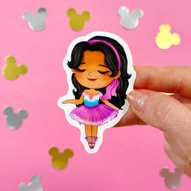 Ballerina Esmerelda Easy Peel Premium Vinyl Die Cut Sticker