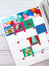 Happy New Year Monthly Kit for EC Planner | Monthly Planner Stickers