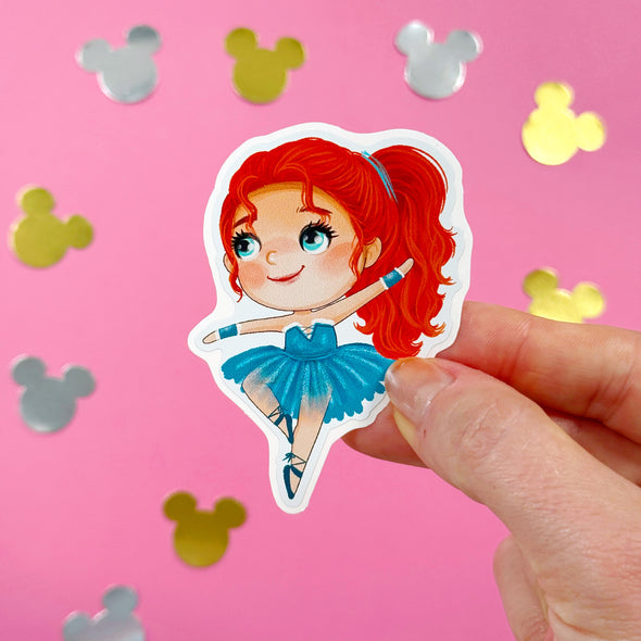 Ballerina Merida Easy Peel Premium Vinyl Die Cut Sticker