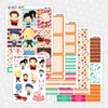 Candy Hero Printable Planner Stickers PNG Digital Download Weekly Vertical Kit