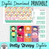 Candy Hero Printable Planner Stickers PNG Digital Download Monthly Kit