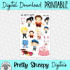 Candy Hero Printable Stickers PNG Digital Download