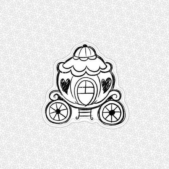 Carriage Tattoo Easy Peel Premium Vinyl Die Cut Sticker