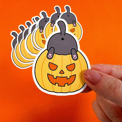 Halloween Cat Butt Sticker Easy Peel Premium Vinyl Die Cut Sticker