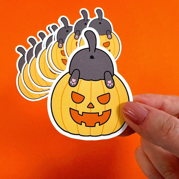 Halloween Cat Butt Sticker Easy Peel Premium Vinyl Die Cut Sticker