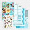 Catching Waves Printable Planner Stickers PNG Digital Download Weekly Vertical Kit