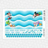 Catching Waves Monthly Kit for EC Planner | Monthly Planner Stickers