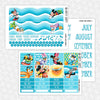 Catching Waves Printable Planner Stickers PNG Digital Download Monthly Kit