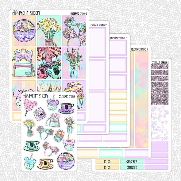 Celebrate Spring Weekly Planner Stickers Collection