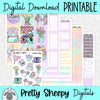 Celebrate Spring Printable Planner Stickers PNG Digital Download Weekly Vertical Kit