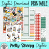 Chef Mickey Printable Planner Stickers PNG Digital Download Weekly Vertical Kit