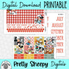 Chef Mickey Printable Planner Stickers PNG Digital Download Monthly Kit