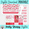 Cherry on Top Printable Planner Stickers PNG Digital Download Monthly Kit