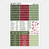 Christmas Carol Weekly Planner Stickers Collection