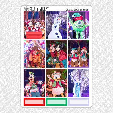 Christmas Character Photos Full Box Stickers