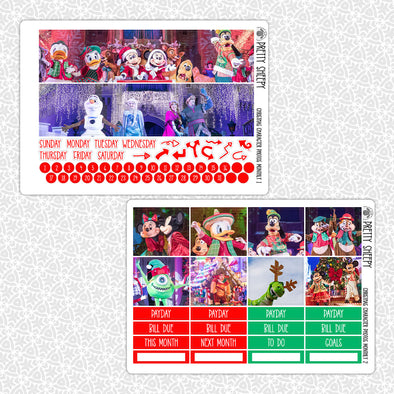 Christmas Character Photos Monthly Kit for EC Planner | Monthly Planner Stickers