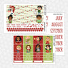 Christmas Friends Printable Planner Stickers PNG Digital Download Monthly Kit