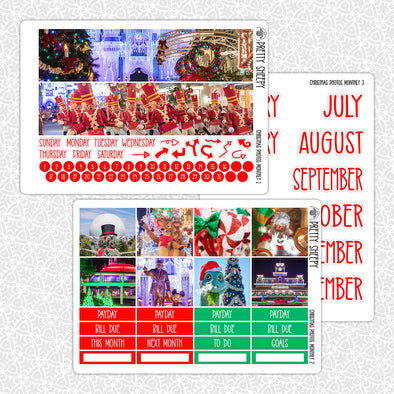 Christmas Photos Monthly Kit for EC Planner | Monthly Planner Stickers