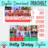 Christmas Photos Printable Planner Stickers PNG Digital Download Monthly Kit