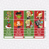 Christmas Superheroes Monthly Kit for EC Planner | Monthly Planner Stickers