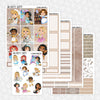 Cleaning Princesses Printable Planner Stickers PNG Digital Download Weekly Vertical Kit
