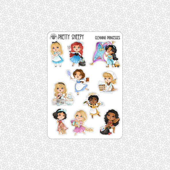 Cleaning Princesses Stickers